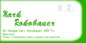 mark rokobauer business card